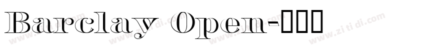Barclay Open字体转换